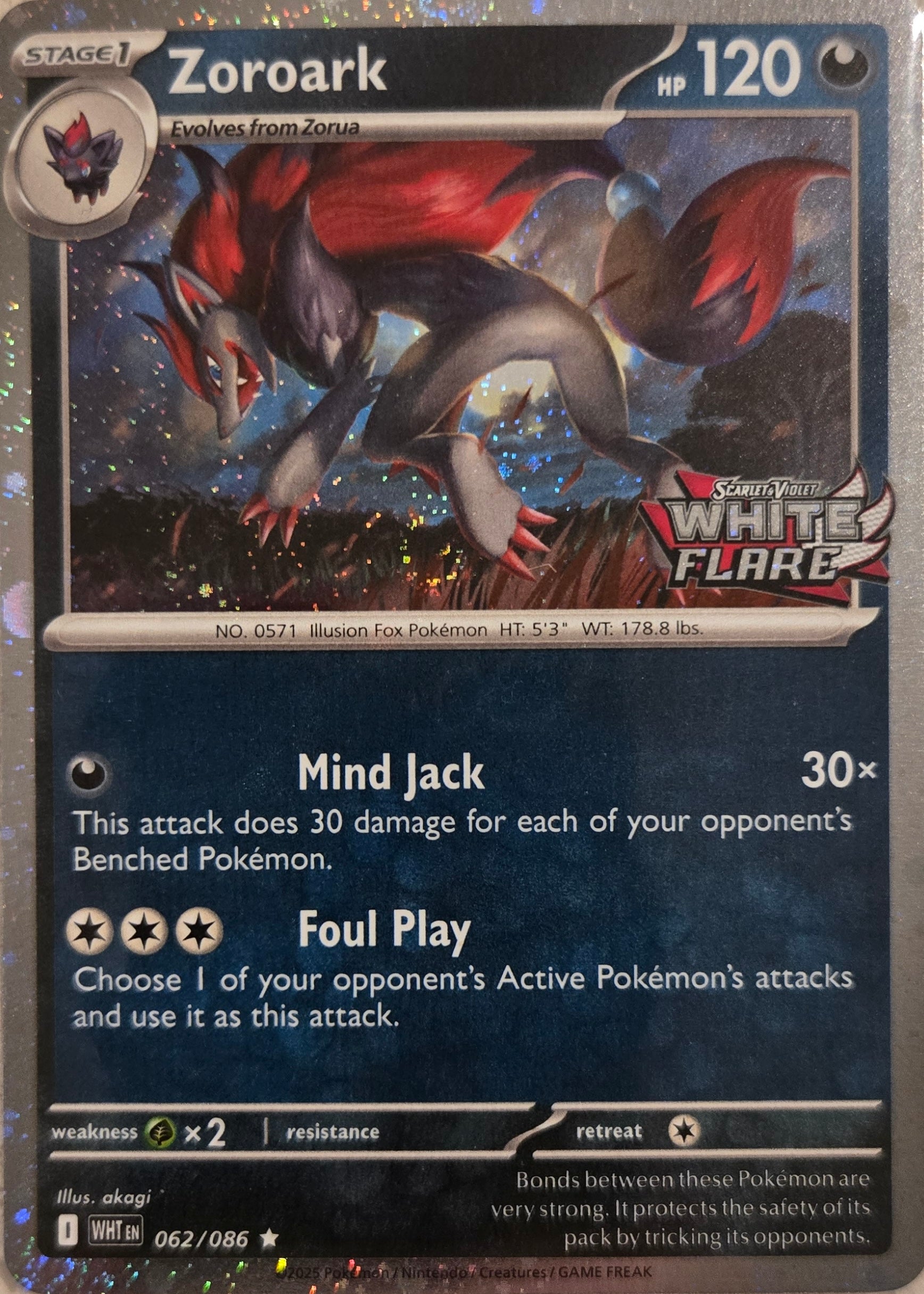 Zoroark: Rare 062/086 (WHT)