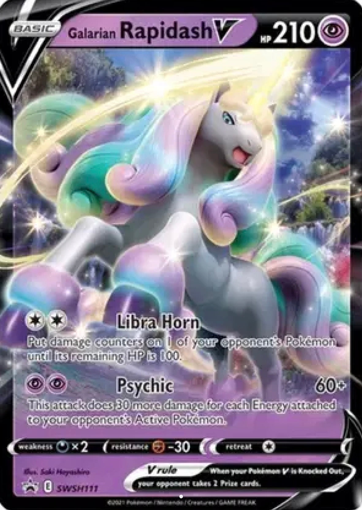 Galarian Rapidash V: Promo Holofoil 111 (SWSH)
