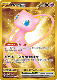 Mew ex: Double Rare (METAL CARD) 205/165 (MEW)