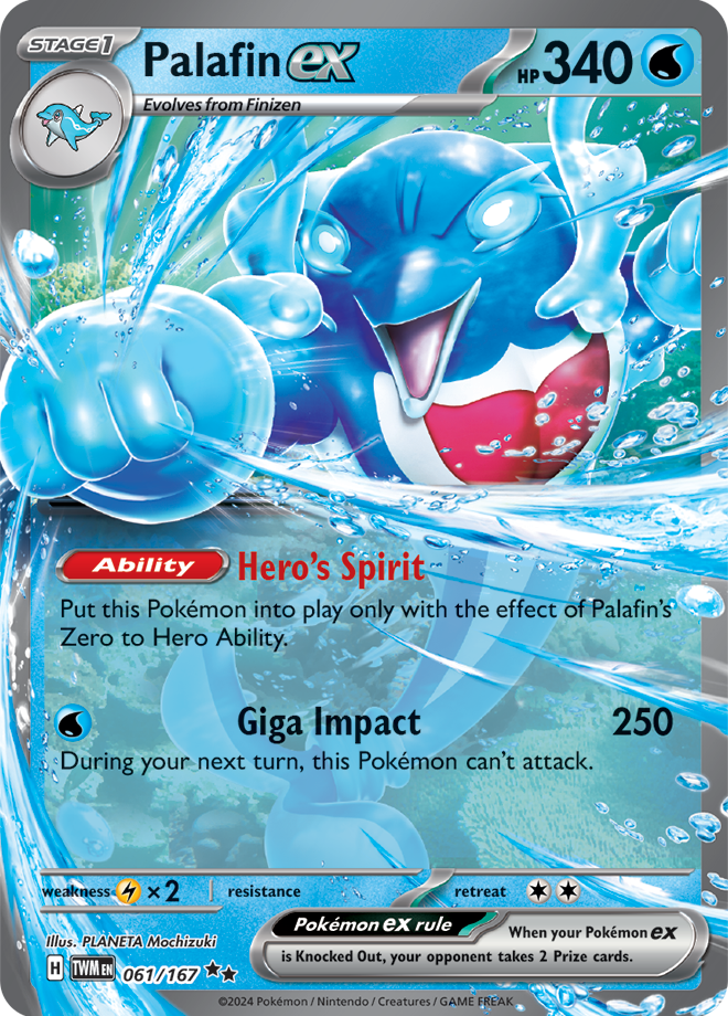 Palafin ex: Double Rare Holofoil 061/167 (TWM)