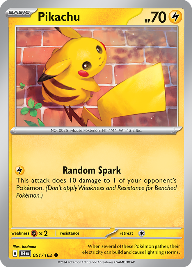 Pikachu: Common 051/162 (TEF)