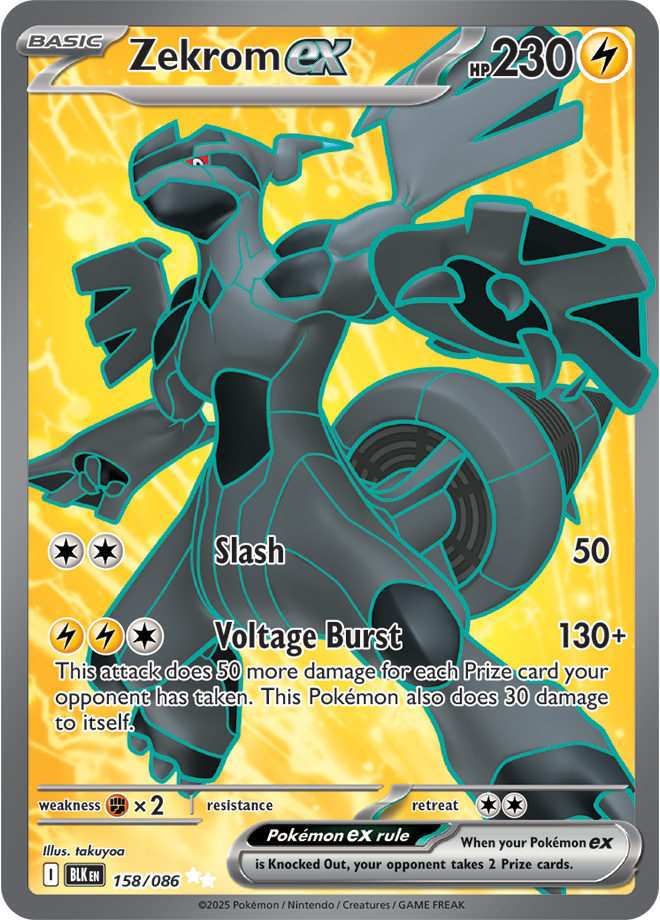 Zekrom ex: Ultra Rare Holofoil 158/086 (BLK)