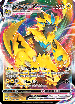 Zeraora VMAX: Ultra Rare Holofoil 054/159 (Crown Zenith)