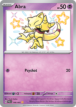 Abra: Shiny Rare Holofoil 148/091 (PAF)