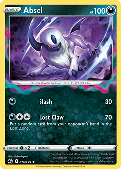 Absol: Rare Holofoil 076/159 (Crown Zenith)
