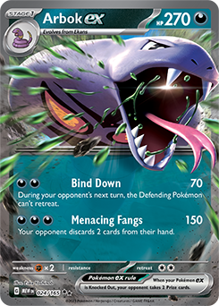 Arbok ex: Double Rare Holofoil 024/165 (MEW)