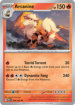 Arcanine: Uncommon 059/165 (MEW)