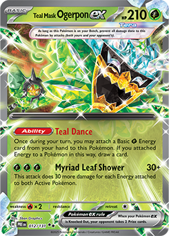 Teal Mask Ogerpon ex: Double Rare Holofoil 012/131 (PRE)