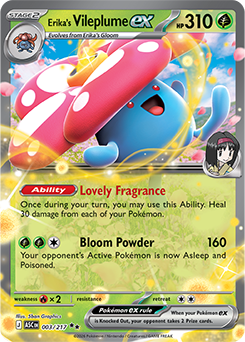 Erika’s Vileplume ex: Double Rare Holofoil 003/217 (ASC)
