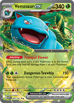Venusaur ex: Double Rare Holofoil 003/165