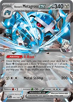 Steven’s Metagross ex: Double Rare Holofoil 145/182 (DRI)