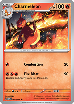 Charmeleon: Uncommon 005/165 (MEW)