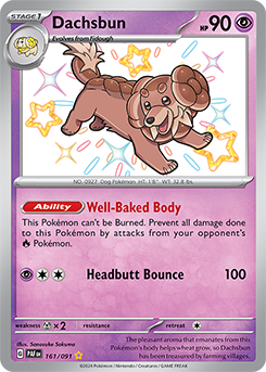 Dachsbun: Shiny Rare 161/091 (PAF)