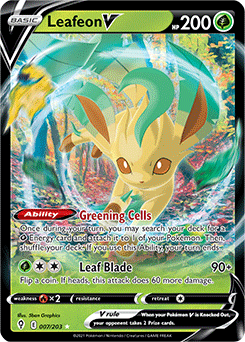 Leafeon V: Ultra Rare 007/203 (Evolving Skies)