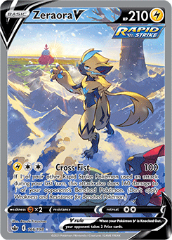 Zeraora V: (Alternate Full Art) Ultra Rare 166/198 (Chilling Reign)