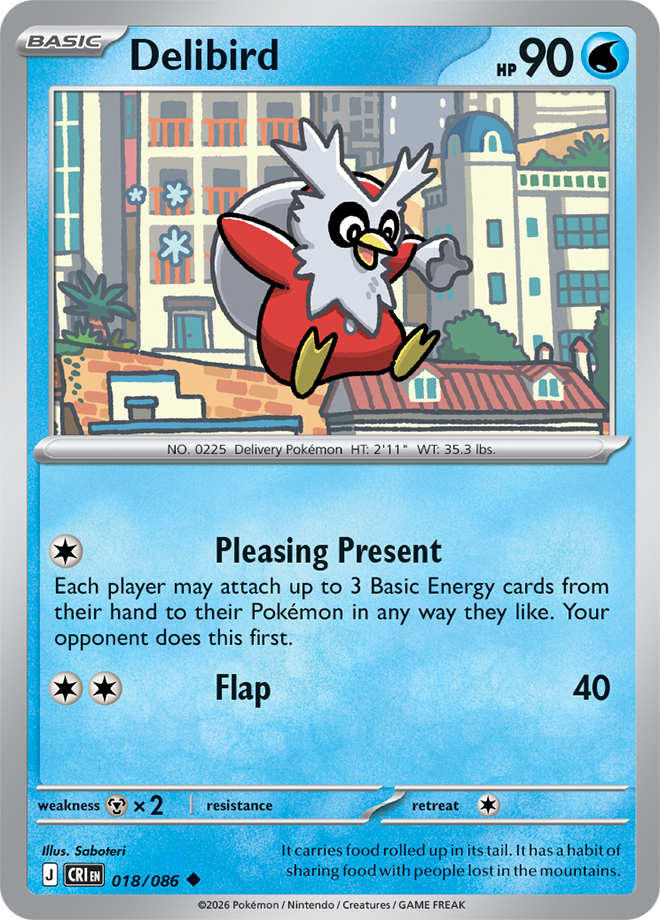 Delibird: Uncommon 018/086 (CRI)