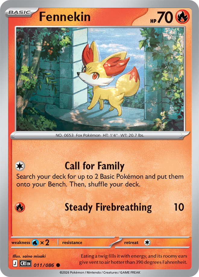 Fennekin: Common 011/086 (CRI)