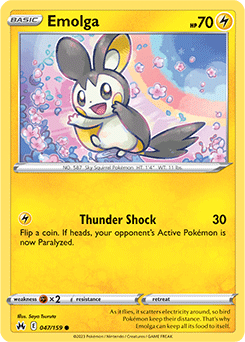 Emolga: Common 047/159 (Crown Zenith)