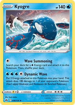 Kyogre: Rare 036/159 (Crown Zenith)