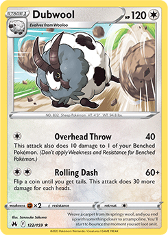 Dubwool: Rare 122/159 (Crown Zenith)