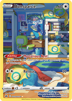 Dunsparce: Holo Rare GG23/GG70 (Crown Zenith)