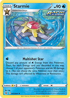 Starmie: Holo Rare 053/264 (Fusion Strike)