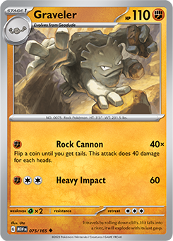 Graveler: Uncommon 075/165 (MEW)