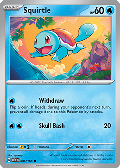Squirtle: Common 007/165 (MEW)