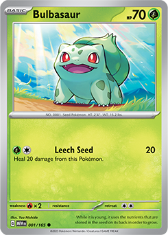 Bulbasaur: Common 001/165 (MEW)