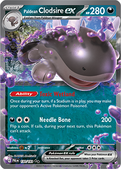 Paldean Clodsire ex: Double Rare Holofoil 130/193 (PAL)