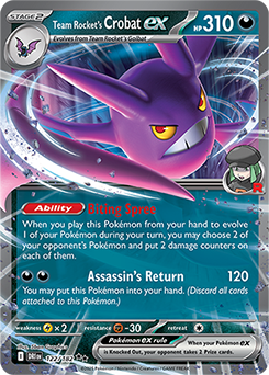 Team Rocket’s Crobat ex: Double Rare Holofoil 122/182 (DRI)