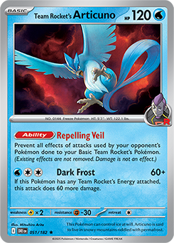 Team Rocket’s Articuno: Rare 051/182 (DRI)