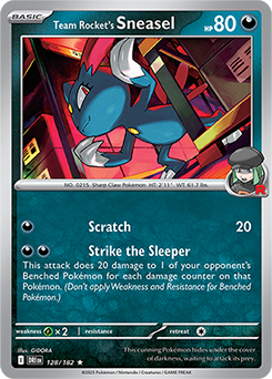 Team Rocket’s Sneasel: Rare 128/182 (DRI)
