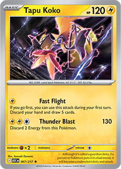 Tapu Koko: Rare 067/217 (ASC)