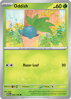 Oddish: Common 043/165 (MEW)