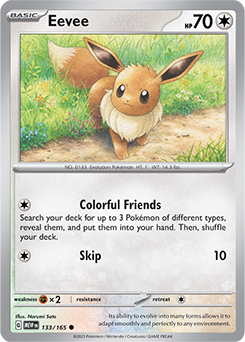 Eevee: Common 133/165 (MEW)