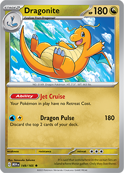 Dragonite: Rare 149/165 (MEW)