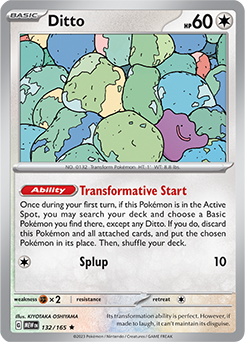 Ditto: Rare 132/165 (MEW)