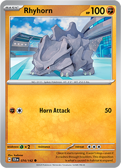 Rhyhorn: Common 074/142 (SCR)