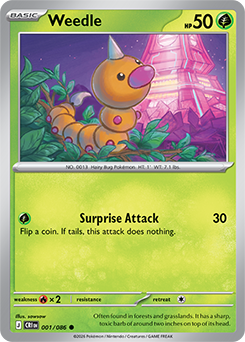 Weedle: Common 001/086 (CRI)