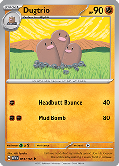 Dugtrio: Uncommon 051/165 (MEW)