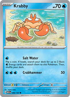 Krabby: Common 098/165 (MEW)
