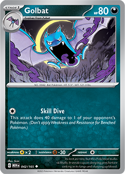 Golbat: Uncommon 042/165 (MEW)