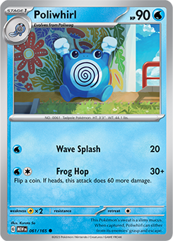 Poliwhirl: Common 061/165 (MEW)