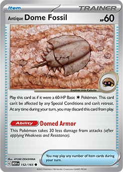 Antique Dome Fossil: Common 152/165 (MEW)