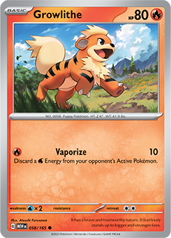 Growlithe: Common 058/165 (MEW)