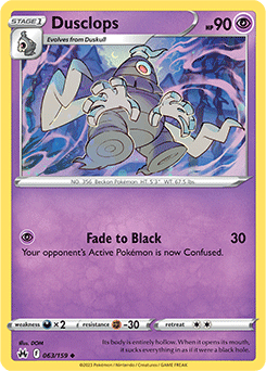 Dusclops: Uncommon 063/159 (Crown Zenith)