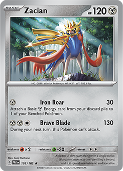Zacian: Rare 136/182 (PAR)