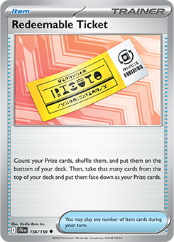 Redeemable Ticket: Uncommon 156/159 (JTG)