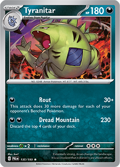 Tyranitar: Rare 135/193 (PAL)